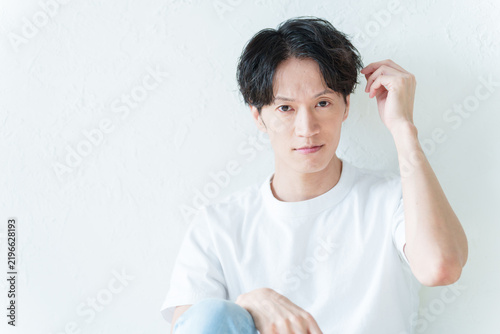 Naklejka 美容 ヘアセット サロンモデル メンズビューティー