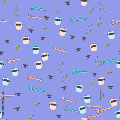 Tools and safety equipment pattern