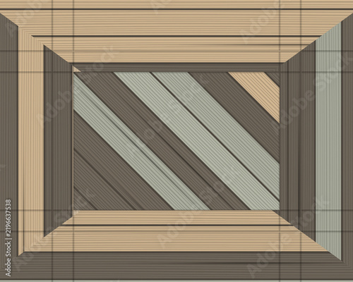 Geometric Wood Plank Pattern with Diagonal and Horizontal Lines