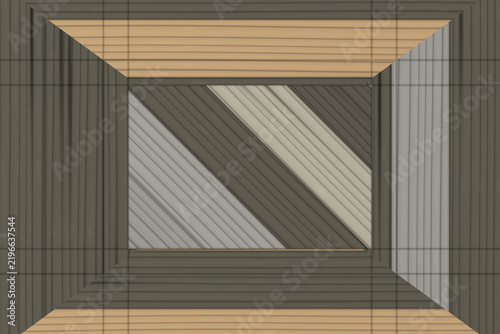 Geometric wood plank pattern with diagonal stripes