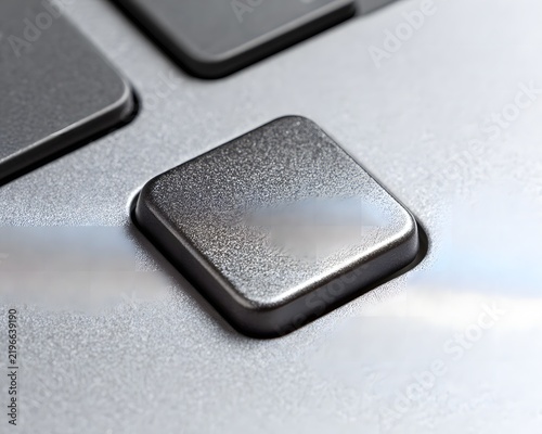 Close-Up View of Modern Computer Keyboard Key with Soft Texture