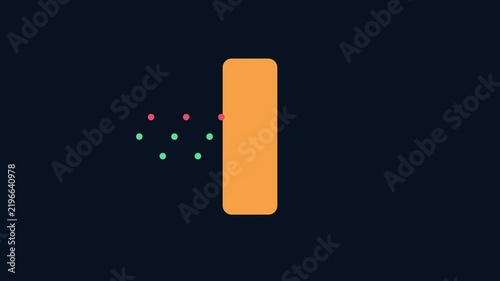 Minimalist Animated Progress Bar With Floating Dots On Dark Background