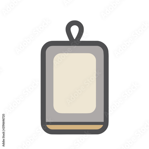 Simple icon of a tag with a loop