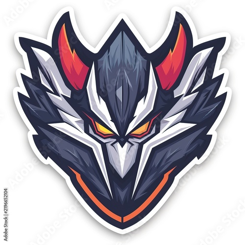 Powerful Warrior Mask Gaming Emblem for Esports Team Branding and Competitive Competition