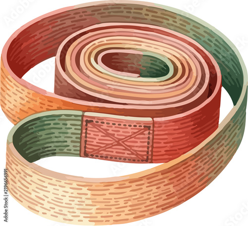 Yoga Strap Water Color Illustration