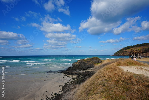 beautiful winter sea with charming clouds