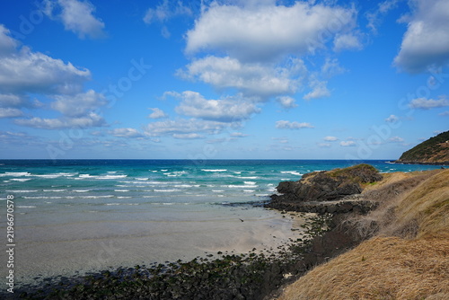 beautiful winter sea with charming clouds