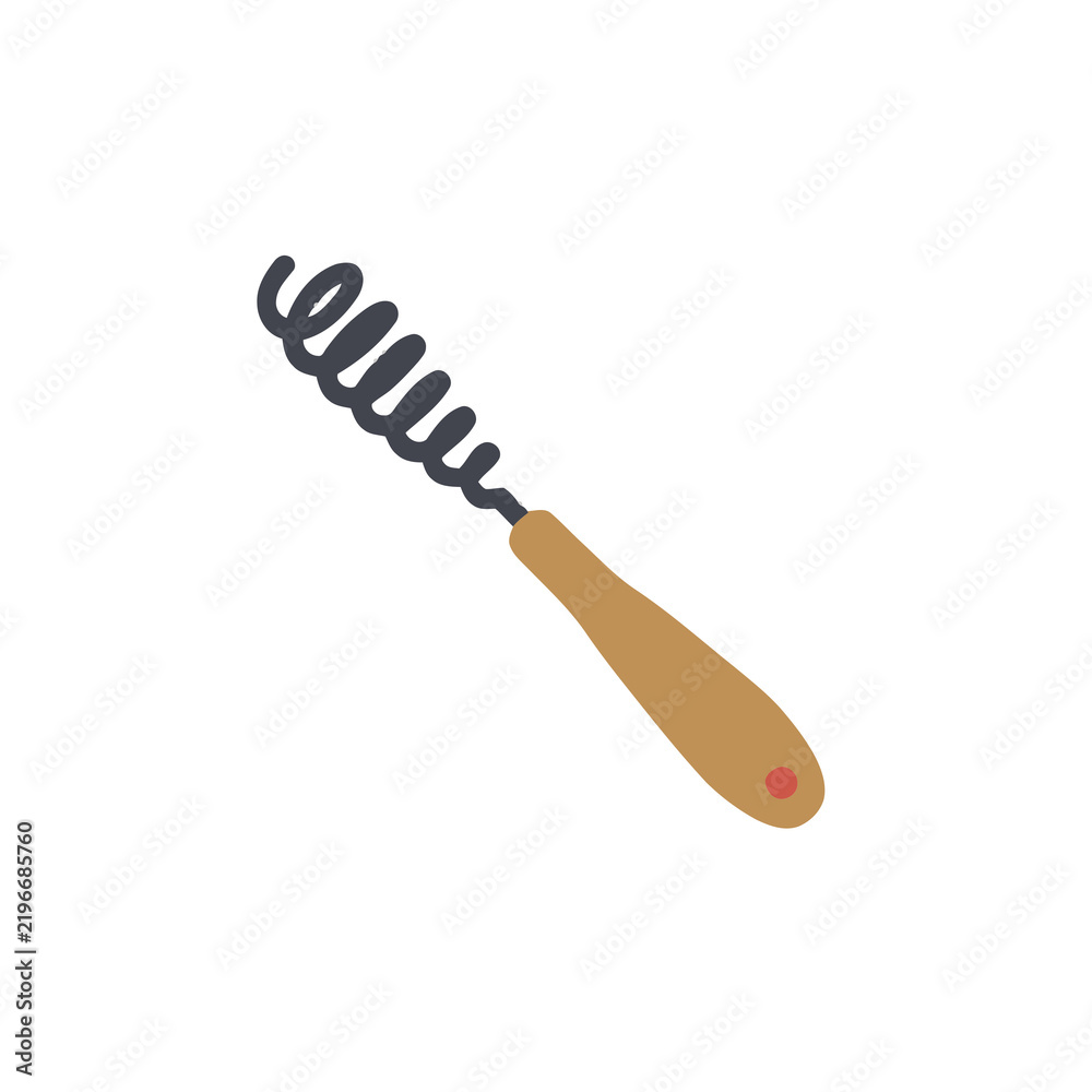 Fototapeta premium Spiral brush with handle