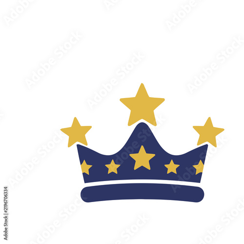 Картината върху платно Blue crown with yellow stars