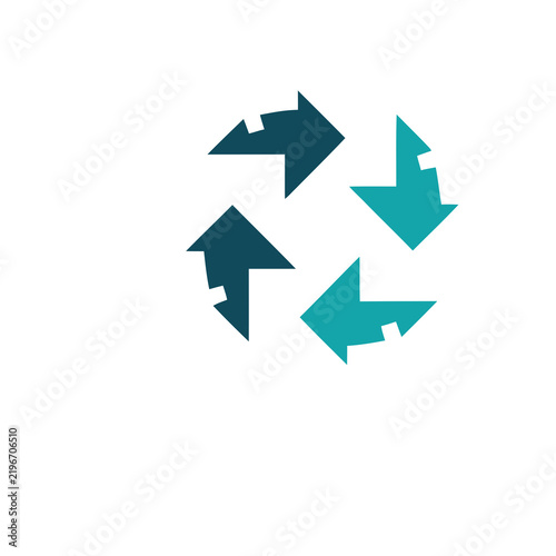 Obraz na płótnie Recycle symbol with arrows