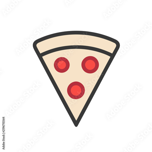 Slice of pizza with pepperoni