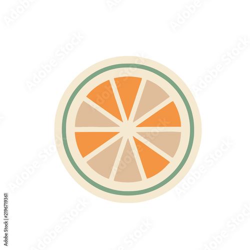 Stylized orange slice illustration