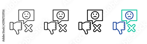 Bad Feedback Icon Collection Different Style Outline