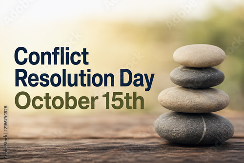 Conflict Resolution Day October 15th Balanced Stone Stack