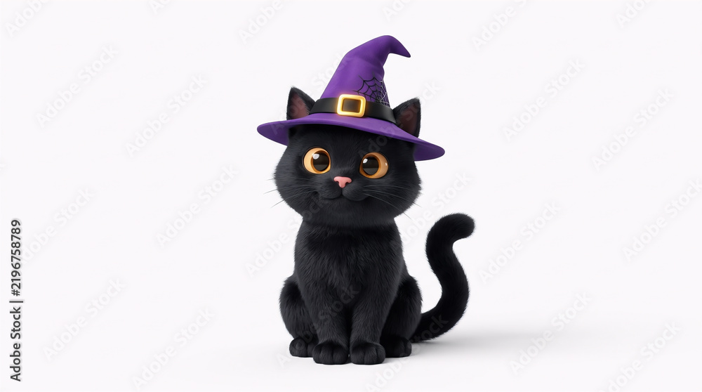 Fototapeta premium black cat on a black background