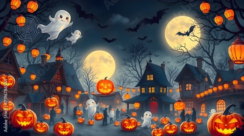 halloween background with pumpkin