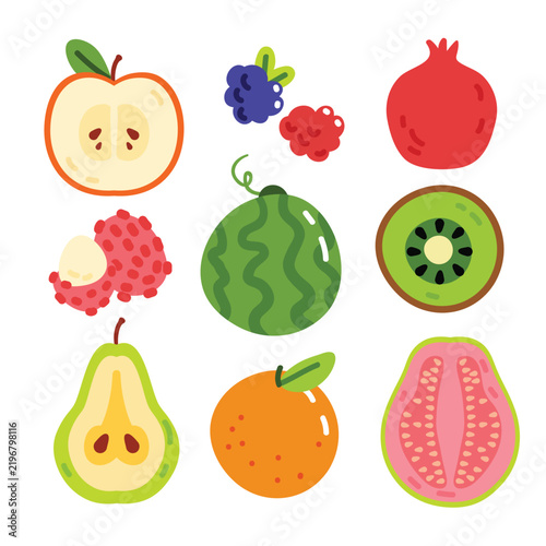 Hand drawn Fruit collection 05
