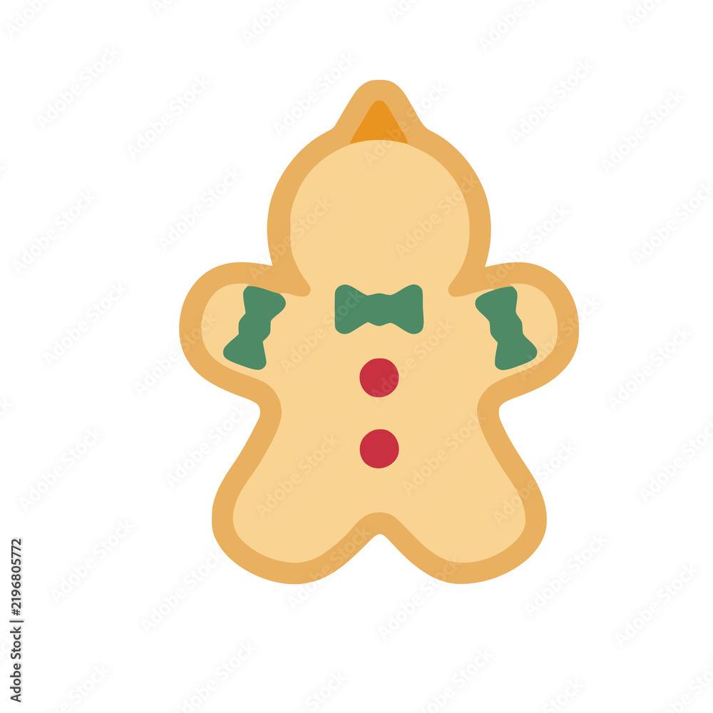 Obraz premium Gingerbread man cookie illustration