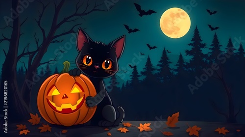 halloween background with pumpkin