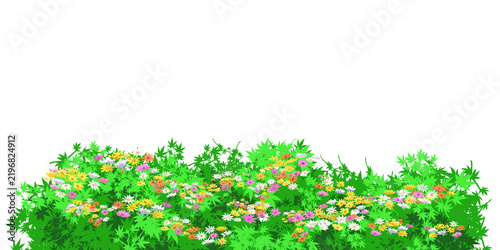 Green bush with beautiful flower 05