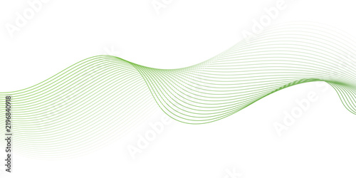Abstract green waves background, Abstract green wavy lines. Colorful vector background.green wave melody lines on white background,Abstract green wave lines pattern background. green wave lines frame,