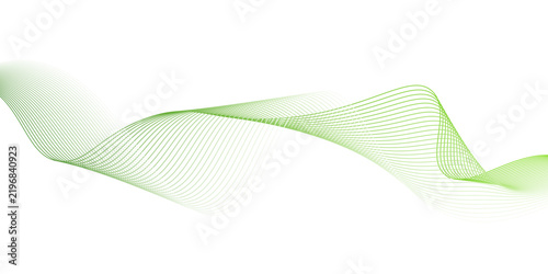 Abstract green waves background, Abstract green wavy lines. Colorful vector background.green wave melody lines on white background,Abstract green wave lines pattern background. green wave lines frame,