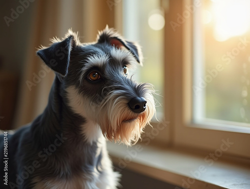 Obraz na płótnie miniature schnauzer puppy