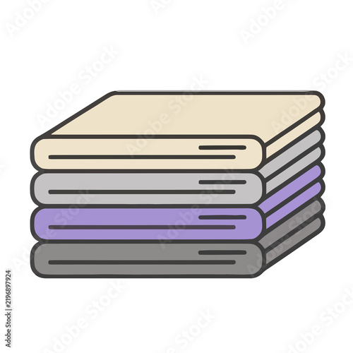 Stack of folded fabric or clothes