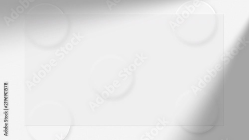 Abstract White Glass morphism Background Loop with Floating 3D Capsule Shapes and Frosted Glass Text Panel, Minimal Clean 4K Motion Graphic