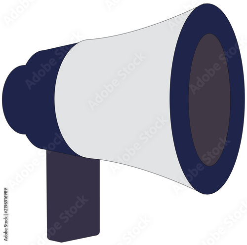 Plakat megaphone on white background
