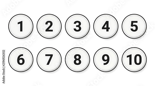 Numbered circle diagram with sequential digits