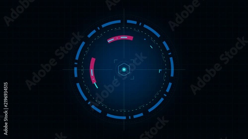 Cinematic HUD Data Analysis Interface Technology Background - 4K Seamless Loop
