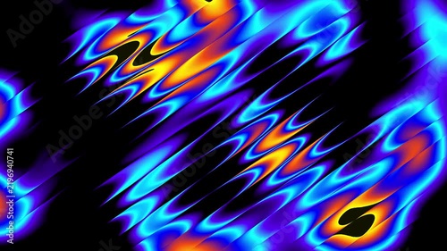 Seamless Loop Abstract Liquid Metallic Wave Animation, Glowing Chrome Gradient Ripple Motion Graphic, Futuristic Holographic Neon Overlay