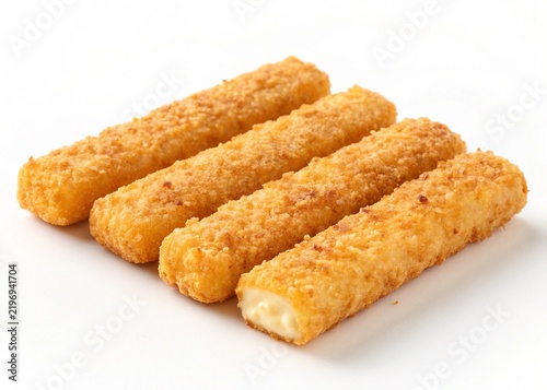 crispy cheese sticks isolated on white background