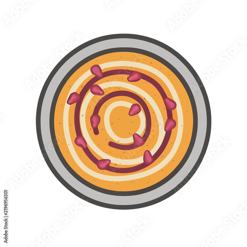 Swirl pastry with fruit filling