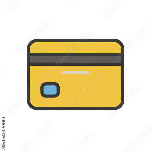 Yellow credit card icon