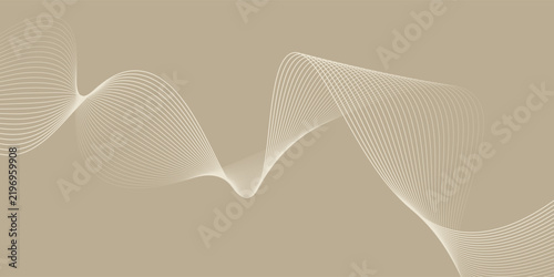 Abstract background with lines and waves. Design elements. Vector background for brochures, booklets, flyers, and posters. Brown and beige gradients.