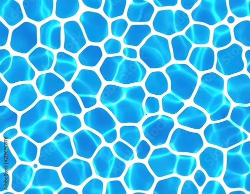 Clear blue transparent water texture. Swimming pool background.