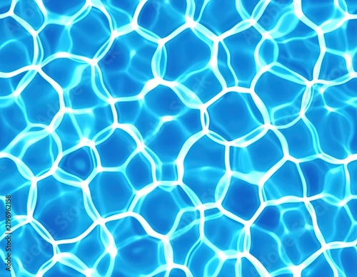 Clear blue transparent water texture. Swimming pool background.