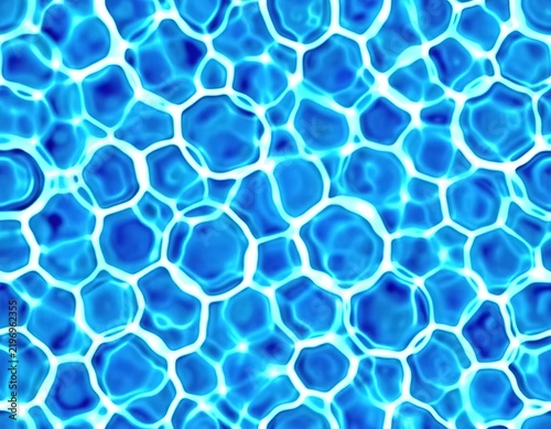 Clear blue transparent water texture. Swimming pool background.