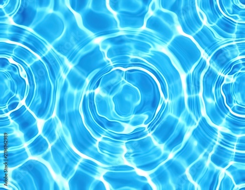 Clear blue transparent water texture. Swimming pool background.