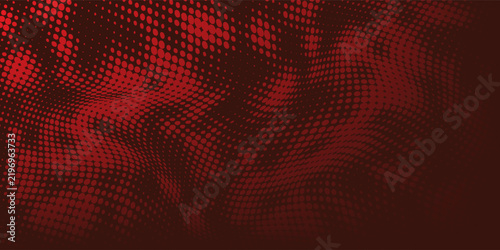 Abstract dark red background with a modern corporate concept. Sports-style vector illustration with pop-art dots.