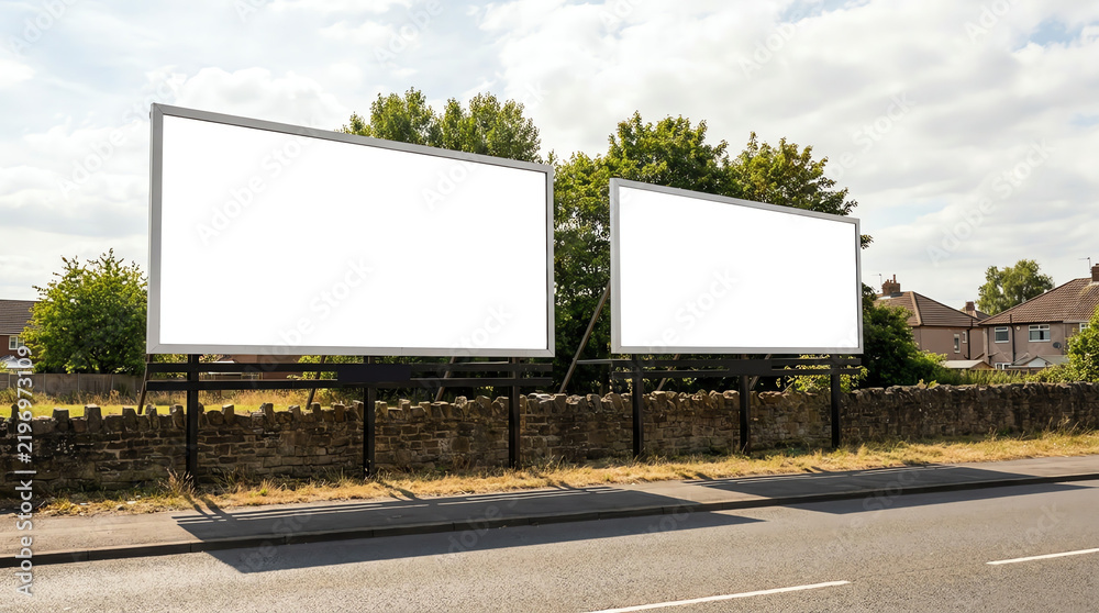 Fototapeta premium two advertising boards side by side