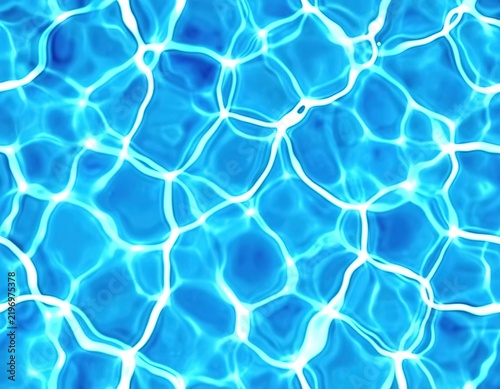 Clear blue transparent water texture. Swimming pool background.