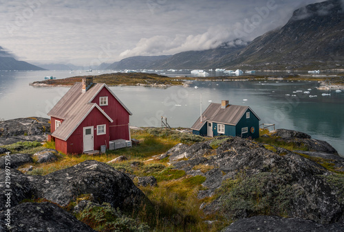 Qoornoq village in Nuuk fjords, Greenland