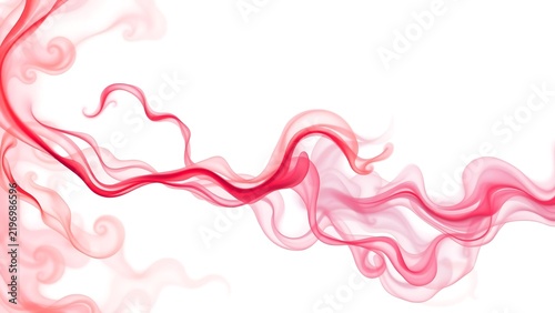 Red and Blue Smoke Swirling 