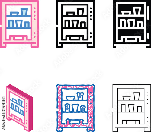 vending machine color icon vector. vending machine sign. isolated symbol illustration stylized