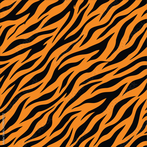 Orange Tiger Stripes Animal Pattern