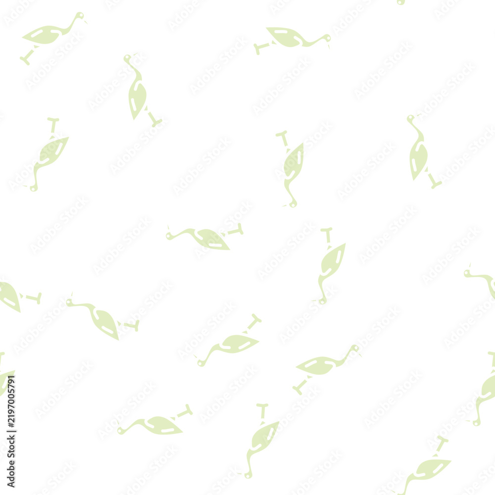 Fototapeta premium crane bird glyph vector seamless pattern. crane bird signthin illustration