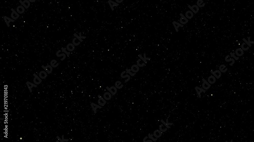 ressource graphique d'effets spéciaux d'une nuit étoilée aux étoiles jaune pâle, vidéo UHD, stars, espace avec étoiles jaune défilant devant nous